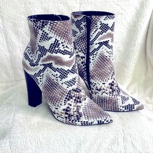 Snakeskin Booties